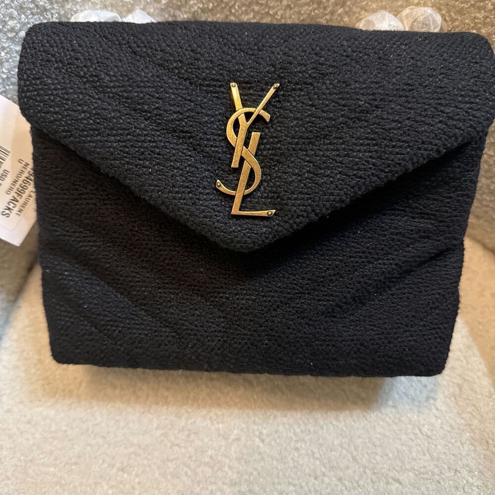 SAINT LAURENT Loulou Small YSL Crossbody Bag in Quilted Tweed
